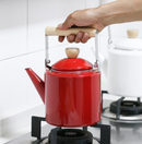 Hot Water, Tea Kettle Japanese Style Enamel 2.4 L Induction & Gas Stove Teapot Kettle