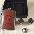 8oz Alcohol Hip Flask Steel Glass with Funnel Cups Box Set