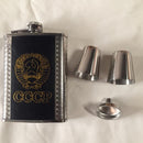 8oz Alcohol Hip Flask Steel Glass with Funnel Cups Box Set