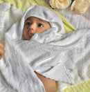 White Muslin Baby Terry Towels For Baby's By MM - 1 Pc