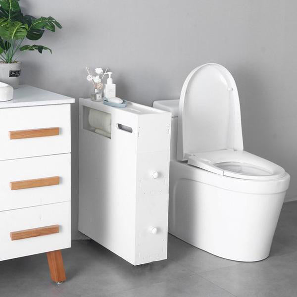 1pc Toilet Side Cabinet,floor-standing Toilet Storage Stand, Bathroom  Shelves With No Drill Installation,pp Material Bathroom Storage Rack